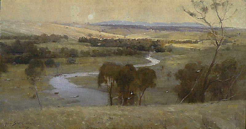 Arthur streeton Still glides the stream oil painting image